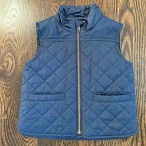 J Crew factory navy blue channel quilted vest size 3